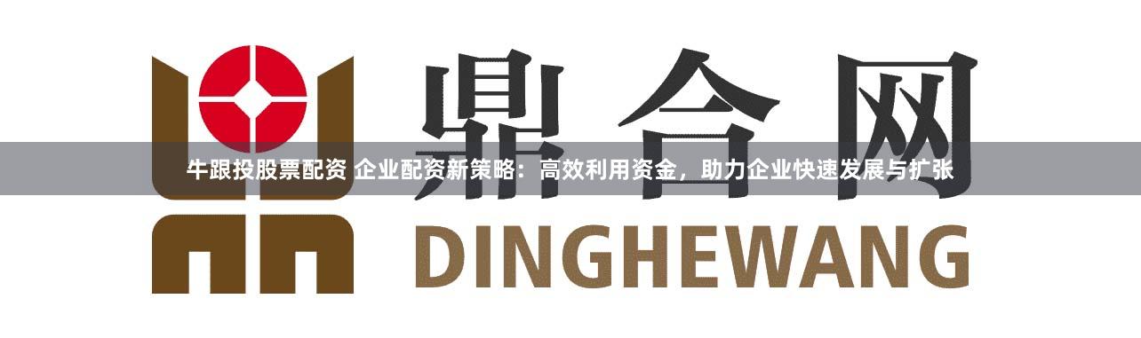 牛跟投股票配资 企业配资新策略:高效利用资金,助力企业快速发展与扩张